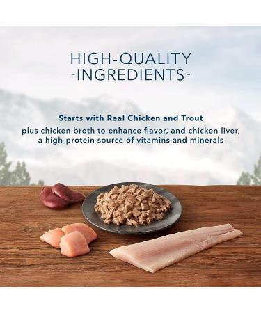 Blue Buffalo Wilderness Wild Delights Natural Wet Cat Food Chicken & Trout Flaked 5.5oz (Pack of 24) Large Cans Flaked Chicken & Trout - Buy Online on GoSupps.com
