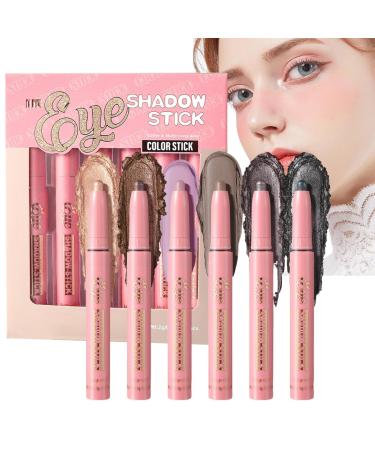 Eyeshadow Stick Creamy Matte Shiny Eyeshadow Pencil Easy to Apply Highlighting Eyeshadow Pencil for Women Girls Daughter Colleagues Friends