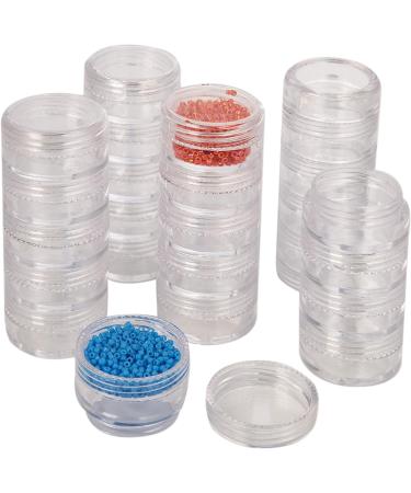 The Beadsmith Clear Plastic Bead Storage Case - 25 Removable Jars, 5 Screw Top Lids - Organizer for Jewelry and Crafts - Buy Online on GoSupps.com