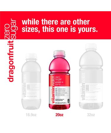 Vitaminwater Zero Power-C Dragonfruit 20 Fl Oz (12 Pack) with Electrolytes & Vitamins B5, B6, B12 - Buy Online on GoSupps.com