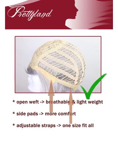 Prettyland C340 Medium Length Wig - Silky Straight Layered Cut with Slanted Bangs in Brown & Dark Blonde - International Shipping Available - Buy Online on GoSupps.com