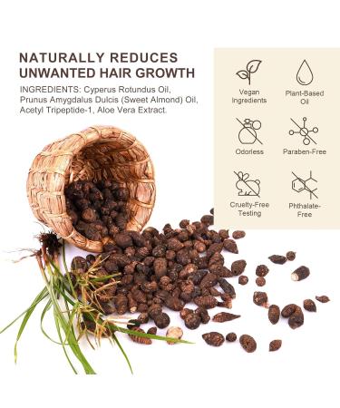 Cyperus Rotundus Oil for Hair Removal After Waxing Body Oil Helps Reduce the Look of Hair Regrowth,Smooth Skin After Shaving, Lightweight Moisturizing Oil for All Skin Types,2.02 OZ 2.02 Fl Oz (Pack of 1) - Buy Online on GoSupps.com