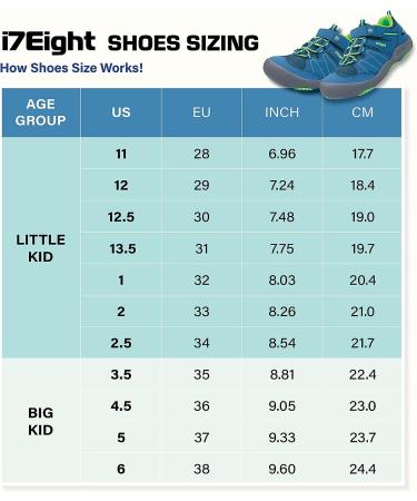 i78 Kids Sport Hiking Shoes - Lightweight Breathable Sneakers for Outdoor Activities - Blue Black - Little/Big Kid Sizes - Buy Online on GoSupps.com