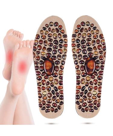 EUK Magnetic insoles acupressure magnetic therapy Inner sole therapy cobblestones orthopedic massage insoles for flat feet plantar fasciitis foot pain - fatigue relieves EU (40-45)