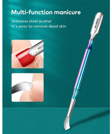 Cuticle Trimmer with Cuticle Pusher Cuticle Nipper Professional Stainless Steel Cuticle Cutter Sharp Durable Pedicure Manicure Tools for Fingernails and Toenails Colored - Buy Online on GoSupps.com