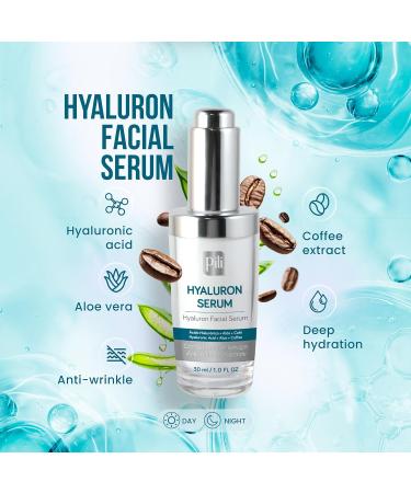 Pili Hyaluronic Serum | Concentrated Hyaluronic Acid Serum with Aloe Vera and Coffee extract | Best Anti- Aging Anti-Wrinkle formula for Face - Suero Concentrado de Acido Hialuronico| 1 oz - Buy Online on GoSupps.com