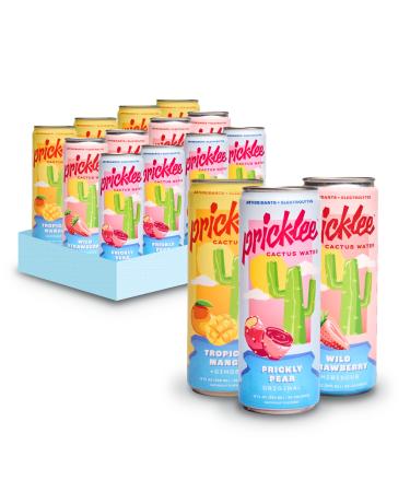 Cactus Water Variety 12 Pack - Made From Prickly Pear - Added Natural Antioxidants & Electrolytes For Hydration Immunity & Recovery - 3 Flavors Non-Bubbly Low-Sugar No Caffeine & 35 Cals Variety Pack 12 Fl Oz (Pack of 12)