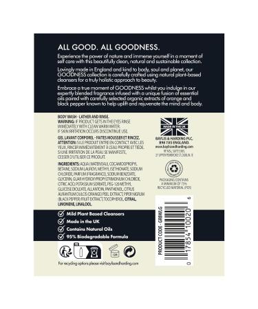 Buy Baylis & Harding Lemongrass & Ginger Liquid Body Wash - 16.9oz/500ml - International Shipping Available - Buy Online on GoSupps.com
