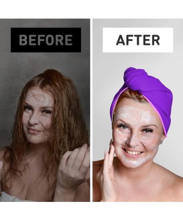 Microfiber Hair Turban Set (2 Pieces) - Absorbent & Quick-Drying Hair Towel - Black - Buy Online on GoSupps.com