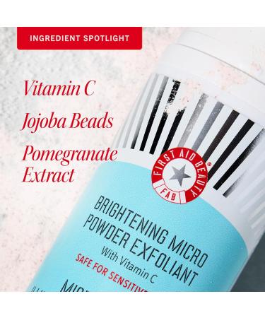 First Aid Beauty Micro Powder Exfoliant - Face Exfoliator with Vitamin C & Jojoba Beads - Ultra-Fine Face Scrub Revives Dull Skin (2 oz) - Buy Online on GoSupps.com