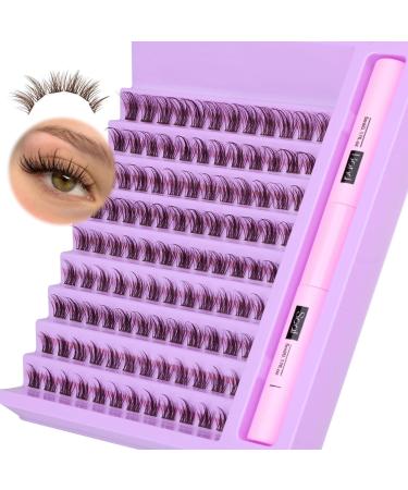 ALICE F13 DIY Lash Extension Kit - Cluster Lashes Strong Hold Bond - 10-16MM Fluffy D Curl Individual Lashes for Natural Look - Buy Online on GoSupps.com