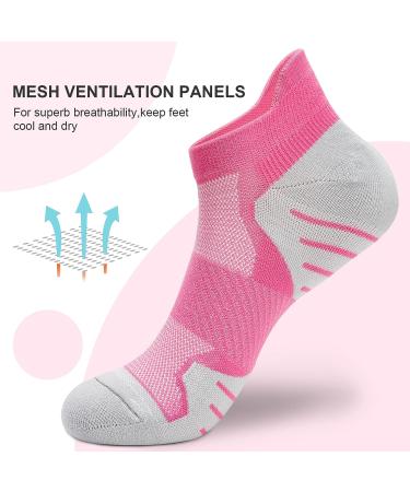 PAPLUS Women's Ankle Compression Running Socks 6-Pack - Cushioned Athletic Socks with Arch Support - Large-X-Large - Buy Online on GoSupps.com