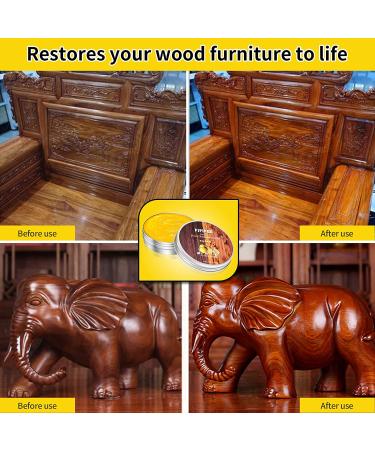 Pipihua Beeswax Furniture Polish & Wood Seasoning Kit - 2pcs Beeswax Polish with 3pcs Sponges (Lemon) - Waterproof, Repair, Protect & Care for Furniture - Buy Online on GoSupps.com