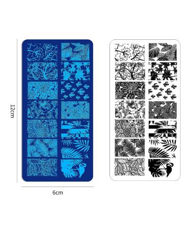 DANNEASY Nail Stamping Plate Set - 6 Pieces Flower Leaf Heart Stencils for Manicure - Lovely Series Nail Design Kit - Buy Online on GoSupps.com