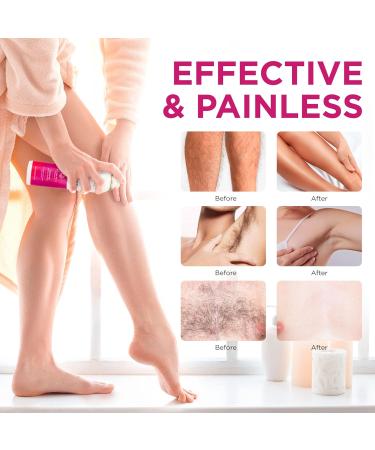 Glossiva Hair Removal Foam Spray - Effective & Painless Hair Remover for Men & Women - Plant Extract Ingredients - Non-Irritant Formula (2 Pack) - Buy Online on GoSupps.com