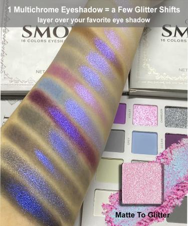 Afflano Smoky Grey Eyeshadow Palette - Highly Pigmented Black, White, Glitter, Silver Gray Eyeshadows for Smokey Eyes, Emo Goth Halloween Makeup, Multichrome Purple, Nude, Brown Matte Shimmer - Eye Shadow Palette - Buy Online on GoSupps.com