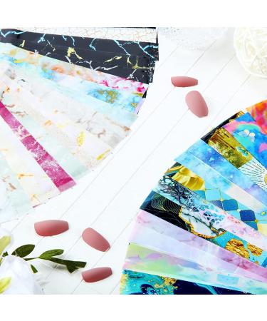 300 Sheets Nail Art Foil Transfer Sticker Set - Laser Flower Adhesive Decals for Women & Girls DIY Nail Art Decoration (Star-Print Style) - Buy Online on GoSupps.com