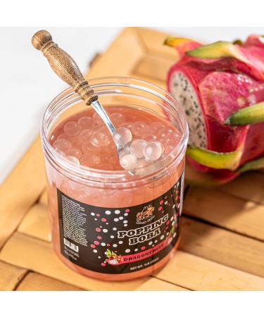 Popping Boba Pearls | Dragonfruit Flavor | 1LB (454g) | Bursting Tea Balls for Drinks Desserts Smoothies and Snack Toppings | Bubble Tea Tapioca Pearl Mix - Buy Online on GoSupps.com