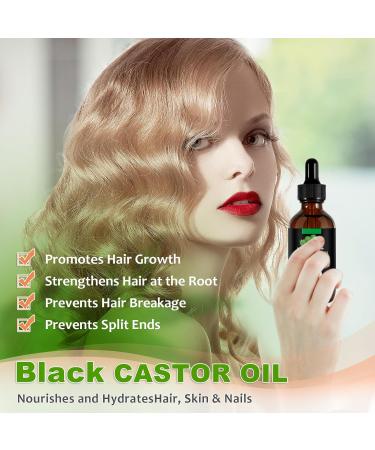 Jamaican Black Castor Oil - Cold Pressed 60ml | Hexane Free for Hair Eyelashes and Skin - Includes Glass Dropper & Brushes - Buy Online on GoSupps.com