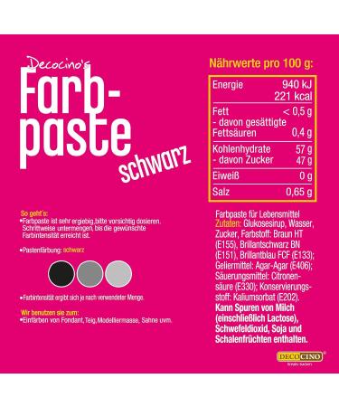 Decocino Black Color Paste - 25g | Azo-Free & Gluten-Free Food Coloring for Cakes Fondant & Creams - Buy Online on GoSupps.com