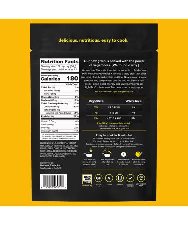 RightRice Lemon Pepper - 7oz | High Protein, Vegan, Gluten Free, Non-GMO - Buy Online on GoSupps.com