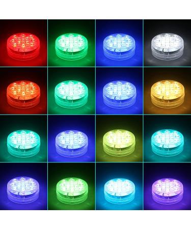 Underwater LED RGB Lights - Aled Light 13 LEDs Waterproof - 2 Pack with Remote Control for Pond Pool Vase & Fish Tank Decoration - Buy Online on GoSupps.com