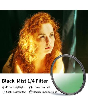 Walking Way 1/4 Black Pro Mist Diffusion Filter 49mm - Soft Focus Lens for Portrait Photography and Video - 49mm Circular Diffuser Filter - Buy Online on GoSupps.com