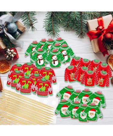 32 Pieces Ugly Sweater Cupcake Toppers Christmas Cupcake Toppers Christmas Ugly Sweater Themed Party Decoration Cupcake Topper for Christmas Party Decorations Supplies - Buy Online on GoSupps.com