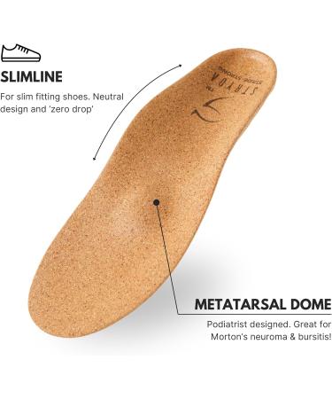 STRYDA Orthopedic Insoles - Vegan 100% Cork Shoe Inserts for Natural Foot Function & Comfort - Buy Online on GoSupps.com