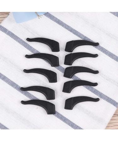5 Pairs Silicone Glasses Eyeglasses Retainers Ear Hooks Ear Grip Hooks for Glasses Black - Buy Online on GoSupps.com