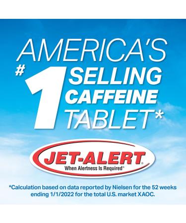Jet-Alert 200 mg Caffeine Tablets - 90 Count | Boost Energy & Focus | International Shipping Available - Buy Online on GoSupps.com