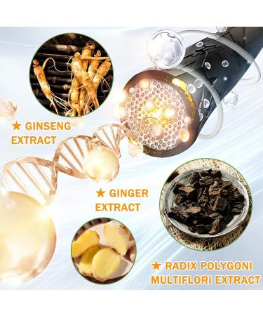 Bubble Plant Black Hair Dye - Botanical Shampoo for Gray Coverage | 10 Hair Masks & 4 Dyeing Tools Included - Shop Internationally - Buy Online on GoSupps.com
