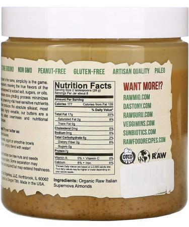 Dastony Organic Almond Butter 8 oz - Creamy & Nutritious Nut Spread - Buy Online on GoSupps.com