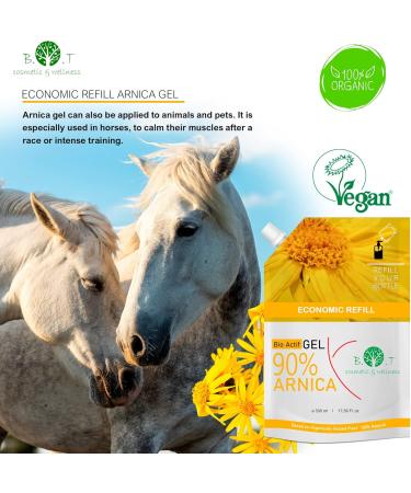  B.O.T cosmetic & wellness Concentrated Arnica Gel Extra Strength Arnica Massage and Relaxation Warming Muscle Massage Gel Relieves Leg Pain Sports Muscle Recovery Gel - 500ml Economy Size - Buy Online on GoSupps.com