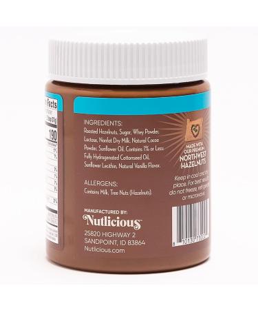 Hazelnut Cocoa Spread 13 oz - Nutlicious Roasted Hazelnuts No Palm Oil 4g Protein Made in USA - International Shipping Available - Buy Online on GoSupps.com