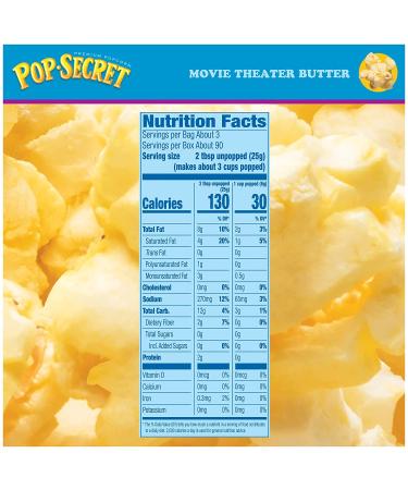 Pop Secret Movie Theater Butter Popcorn, 3 oz Microwave Bags - 30 Count - Buy Online on GoSupps.com