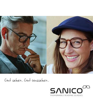 Sanico Fashionable Reading Glasses | Diopter Options 1.0 to 3.5 | Unisex Venezia Black | Stylish Visual Aid for Men & Women - Buy Online on GoSupps.com