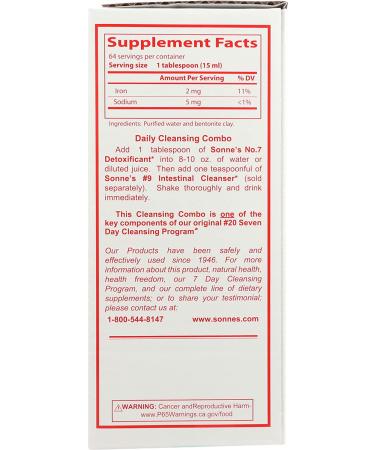 Sonne's No. 7 Detoxification Liquid - 32 fl oz | Organic Detox Supplement - Buy Online on GoSupps.com