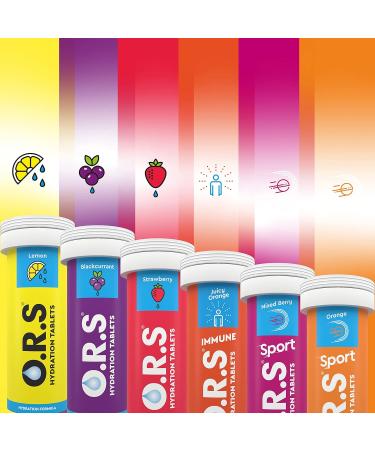 O.R.S Hydration Tablets with Electrolytes - Vegan & Gluten Free Sports Hydration - Blackcurrant Flavour - 12 Tablets (Pack of 1) - Buy Online on GoSupps.com