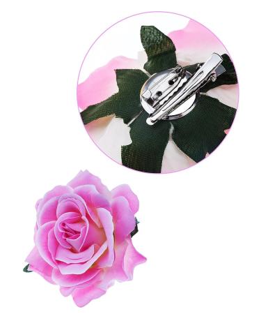 15-Piece Fresh Color Rose Flower Hair Clip Set - Mexican Flower Pins & Brooch - Medium Size - Buy Online on GoSupps.com