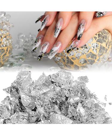 kesurpae DIY Craft Nail Foil Flakes Nail Art Made Easy With Silvery Shimmer Highly Decorative Not Edible And Cannot Be Used - Buy Online on GoSupps.com
