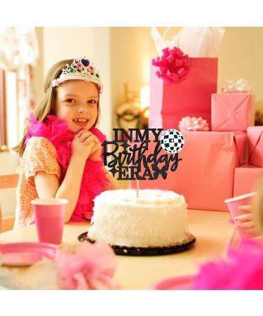 Cyodoos 1 Pcs Sparkling Disco Ball Cake Topper Selection Disco 70s 80s 90s Theme Party Single Women's Masculine Birthday Party Decorations Laser paper Black7 - Buy Online on GoSupps.com