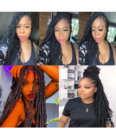 Showjarlly 7 Packs New Faux Locs Crochet Hair - Pre Looped Soft Locs Braiding Hair for Black Women - 1B# 18 Inches - Buy Online on GoSupps.com
