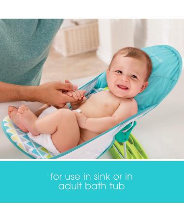 Summer Deluxe Baby Bather (Triangle Stripes) Bath Support for Use in the Sink or Bathtub Includes 3 Reclining Positions  1 Count (Pack of 1) - Buy Online on GoSupps.com