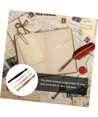 Adocarn 12 Pcal Philatelic Tweezers | Rustproof Steel Stamp Tongs - 3pcs | Perfect for Collecting Stamps - Buy Online on GoSupps.com