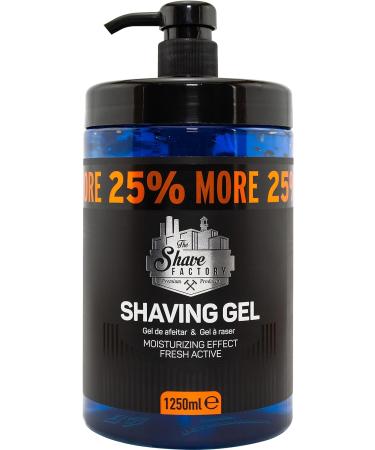 The Shave Factory Shaving Gel 1250ML - 25% Extra Free - Moisturizing & Fresh Active Formula for Barbers, Hairdressers & Shaving Enthusiasts - Buy Online on GoSupps.com