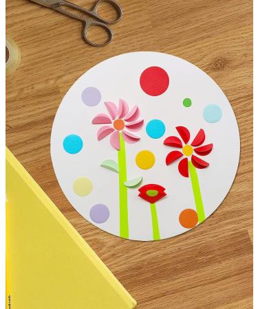 Ezyaid 6 Inch Construction Paper Circles - 200 Assorted Color Sheets for Kids Arts & Crafts - Buy Online on GoSupps.com