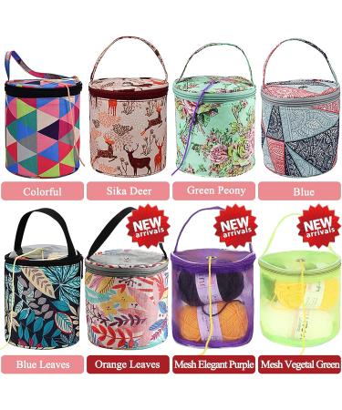 Coopay Small Yarn Storage Bag Mini Knitting Bag Yarns Drum Case for Carry Yarn Ball Crochet Kits Knitting Supplies and Sewing Accessories for Beginner Crocheter and Crafter Blue - Buy Online on GoSupps.com