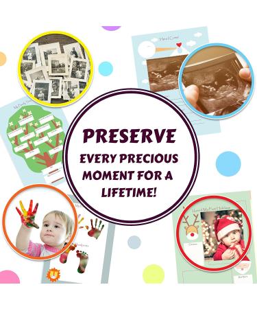 Baby Memory Book w/Keepsake Box & 30 Monthly & Baby First Milestone Stickers - Gender Neutral First Year Scrapbook Journal - Baby Photo Album for Boys & Girls - Buy Online on GoSupps.com