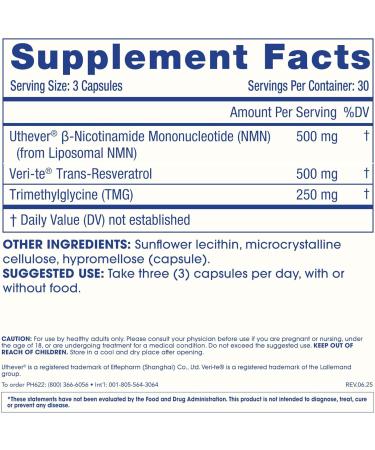 ProHealth Longevity Liposomal NMN Pro Complete (90 Capsules) - Liposomal Uthever NMN, Trans-Resveratrol, TMG 90 Count (Pack of 1) - Buy Online on GoSupps.com